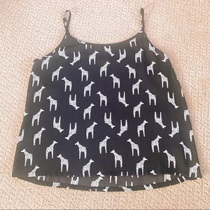 Giraffe Patterned Tank Top